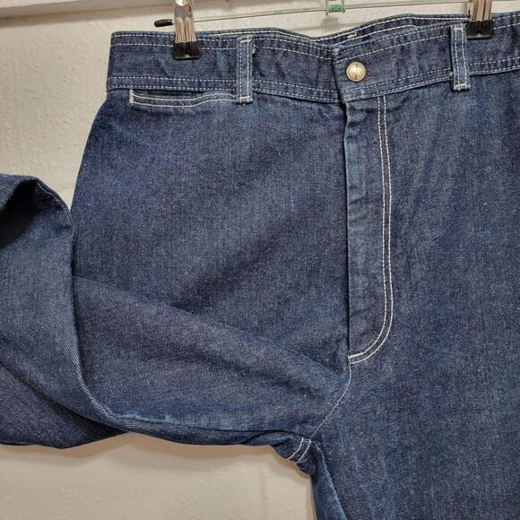 VTG 70s High Waist Dark Wash Jeans - Picture 7 of 10